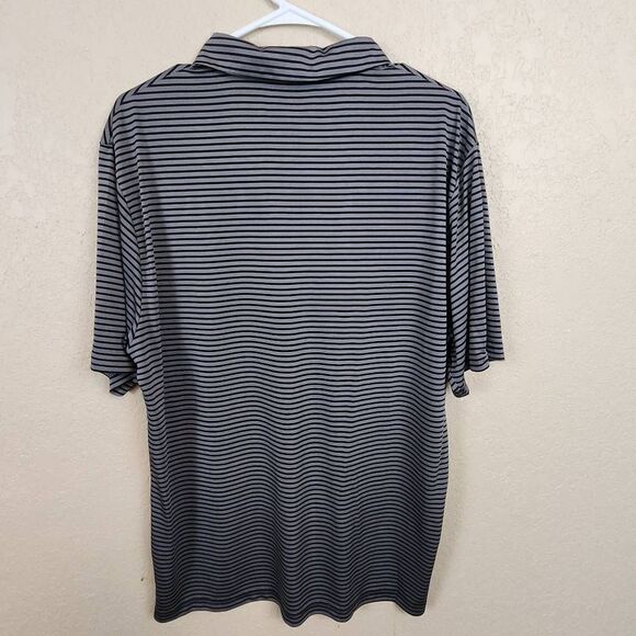 PGA Tour Gray Stripe on Black Golf Polo Shirt Large (4733) - Picture 2 of 5